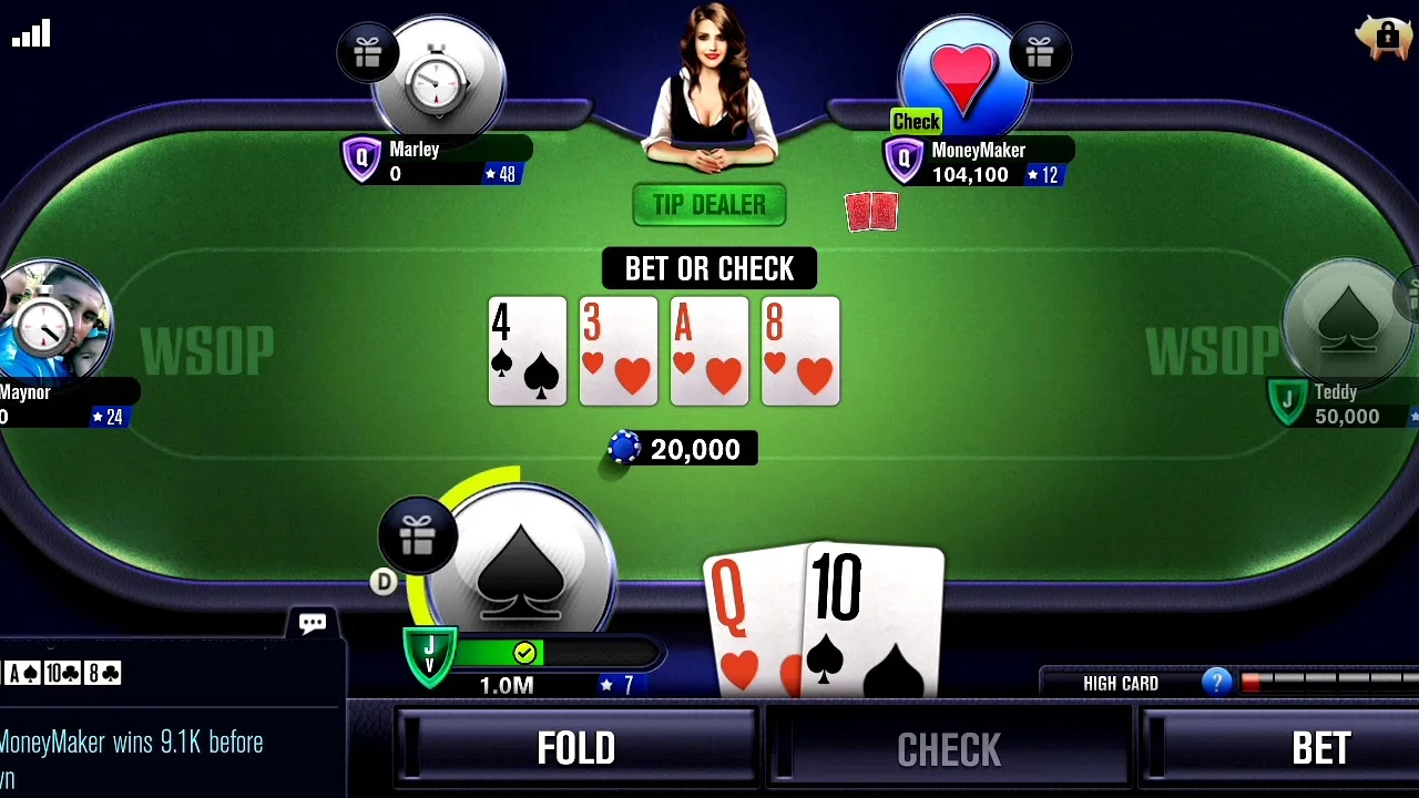 Royal flush poker hand